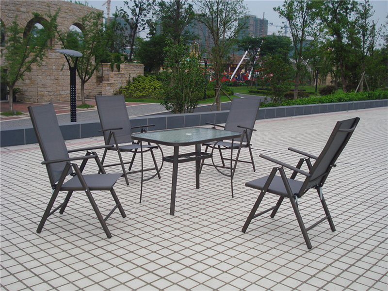 garden furniture folding chair set aluminum frame YQ-041A