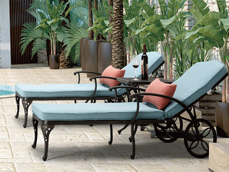 Pursuing comfort and enjoyment: the ultimate choice for outdoor cast aluminum chaise lounges