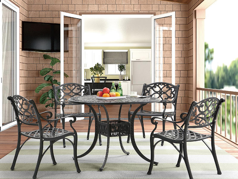Classic design outdoor dining table and chair, KD design patio dining furniture YQA-829