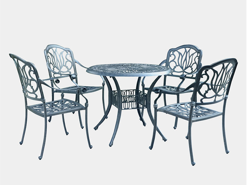 Outdoor aluminum Dining Table Set, garden, front patio dining furniture YQA-845