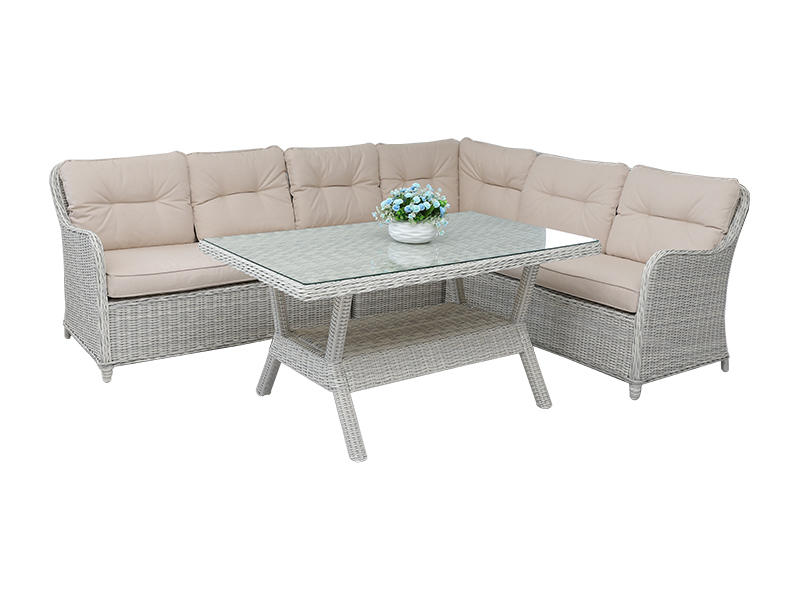 Rattan dining set sofa, outdoor furniture  YQR-495B