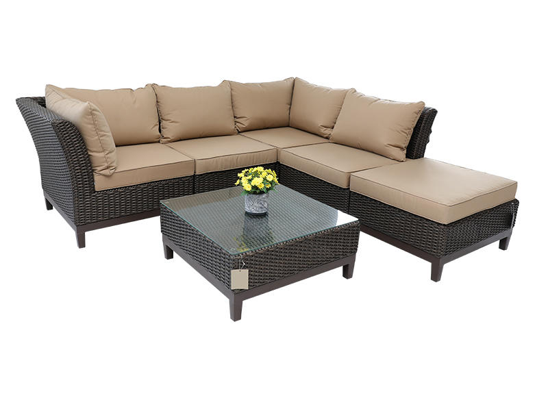 seperated rattan sofa set, aluminum rattan furniture, outdoor leisure sofa