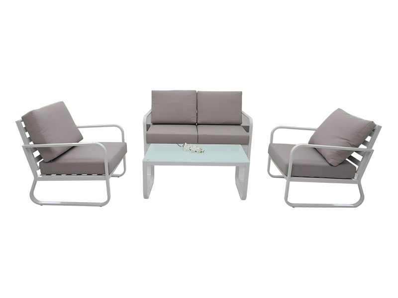 Aluminum sofa set, 4pcs KD design sofa set, outdoor relaxation sofa