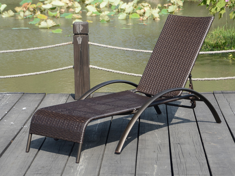 Rattan Lounge, outdoor daybed, swimming poolside lounge YQ-RB-436