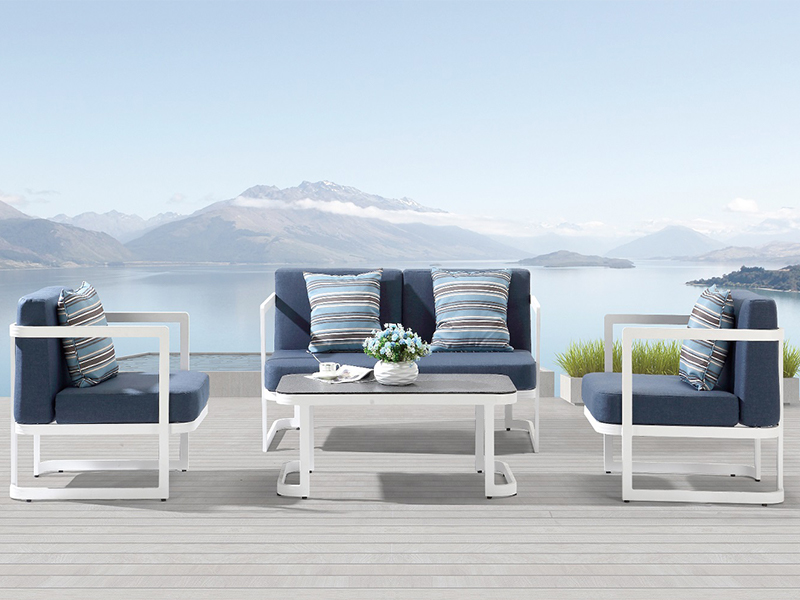 European aluminum sofa set, resort outdoor Furniture Aluminum sofa set