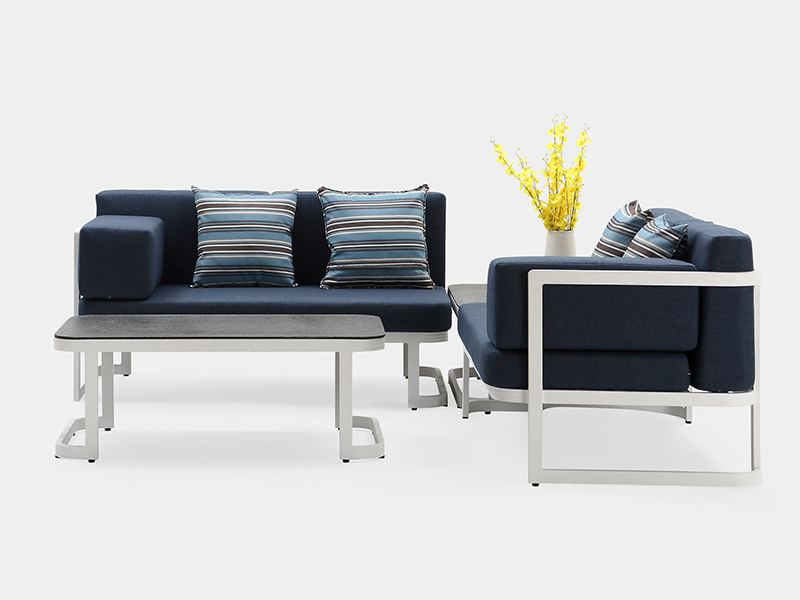 Aluminum garden furniture, 3pcs sofa set, outdoor european size furniture YQA-909