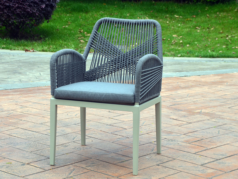 aluminum frame round Rope Chair, dining chair YQC-2091