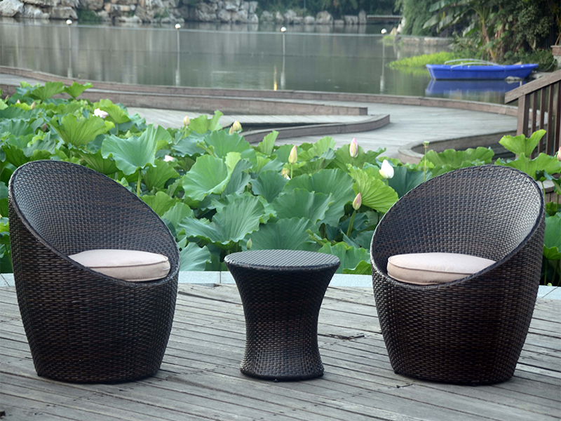 3pcs balcony sofa, patio item rattan set YQR-091