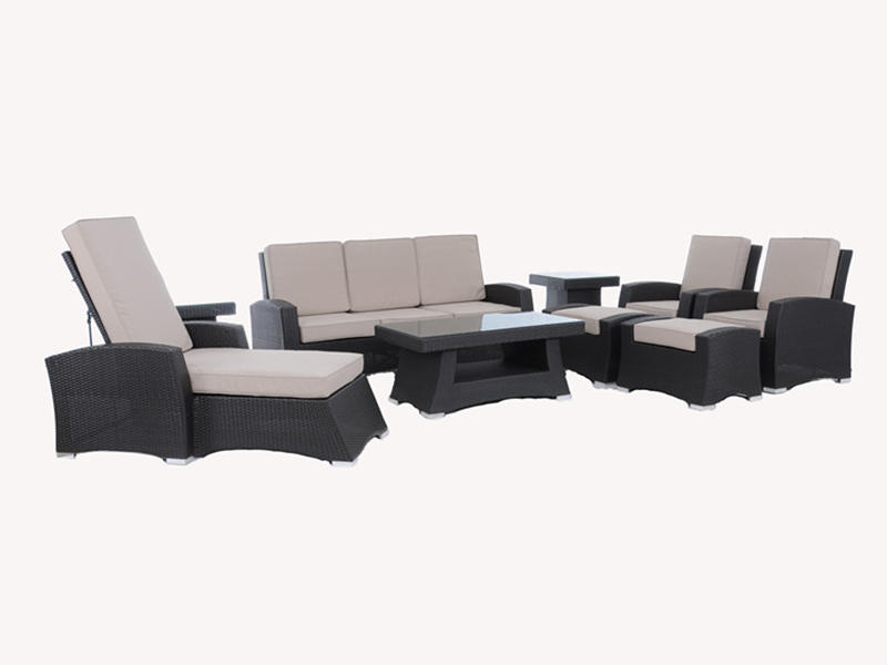 Rattan Sofa Set, 9pcs outdoor rattan furniture YQR-197