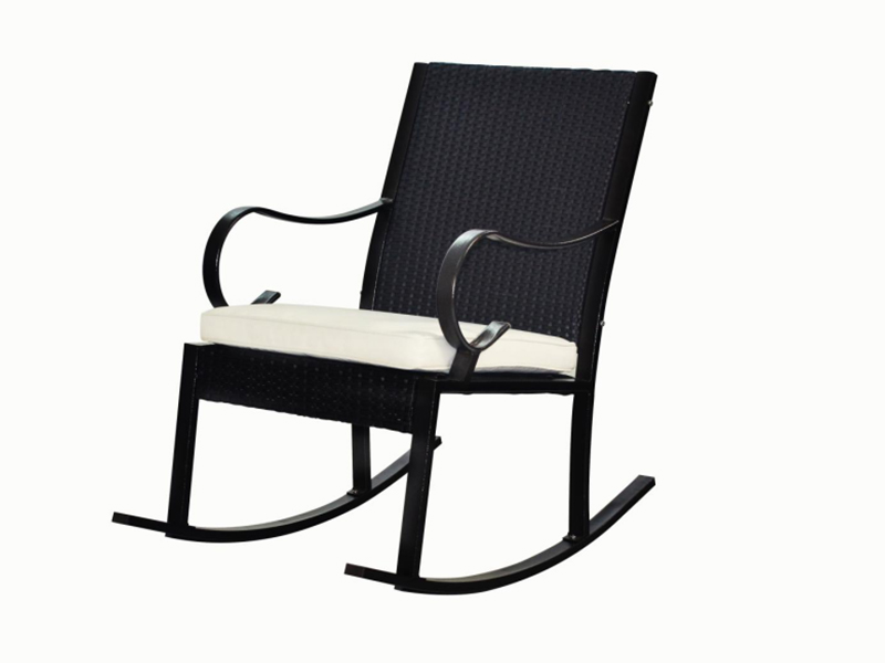 single rattan outdoor rocking chair, knock-down design YQR-374