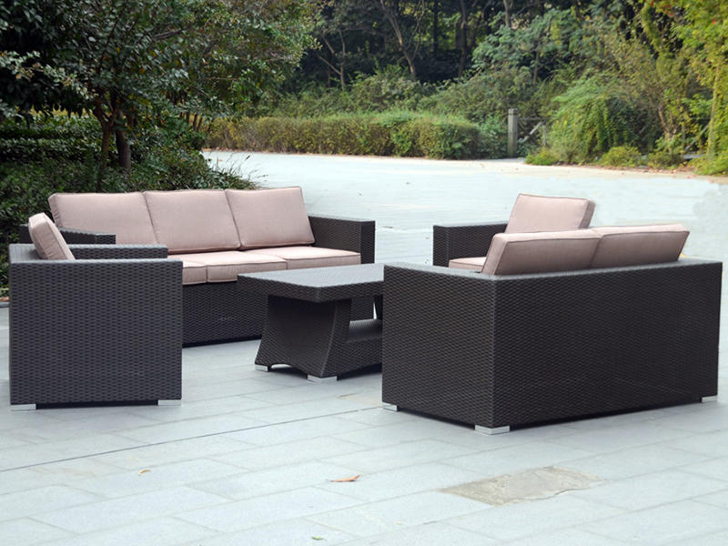 5pcs rattan sofa set, aluminum outdoor furniture, outdoor leisure sofa combination, YQR-380