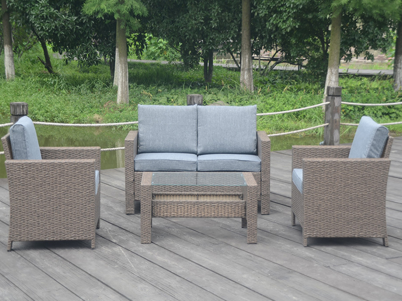 Rattan Sofa Set, knock down rattan sofa set, aluminum frame rattan furniture, YQR-407A