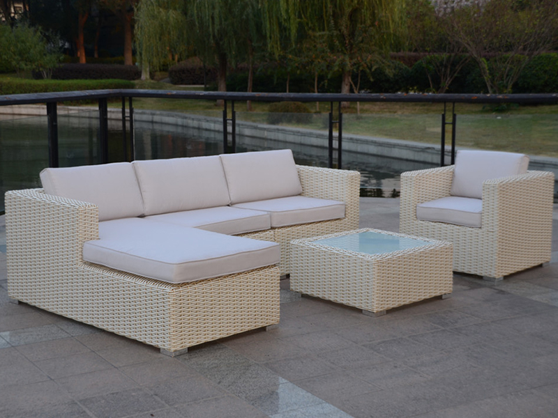outdoor rattan sofa set, aluminum frame rattan sofa lounge furniture, YQR-410A