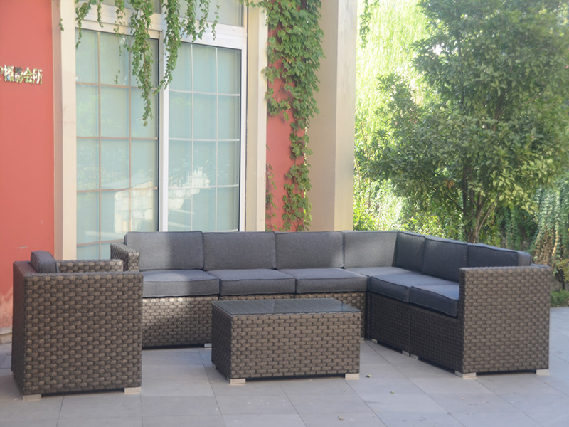 Rattan Sofa Set, aluminum garden leisure furniture 8pcs YQR-468