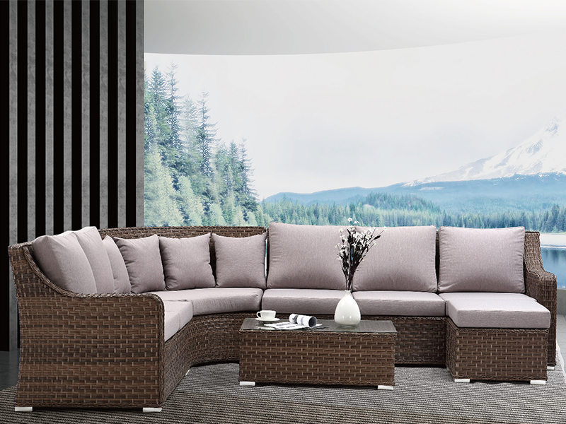 big sectional rattan sofa, rattan furniture, Classical Outdoor Furniture YQR-541
