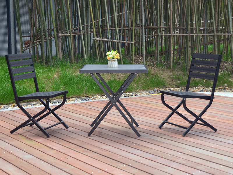 folding aluminum patio set,  aluminum coffee table set YQW-423